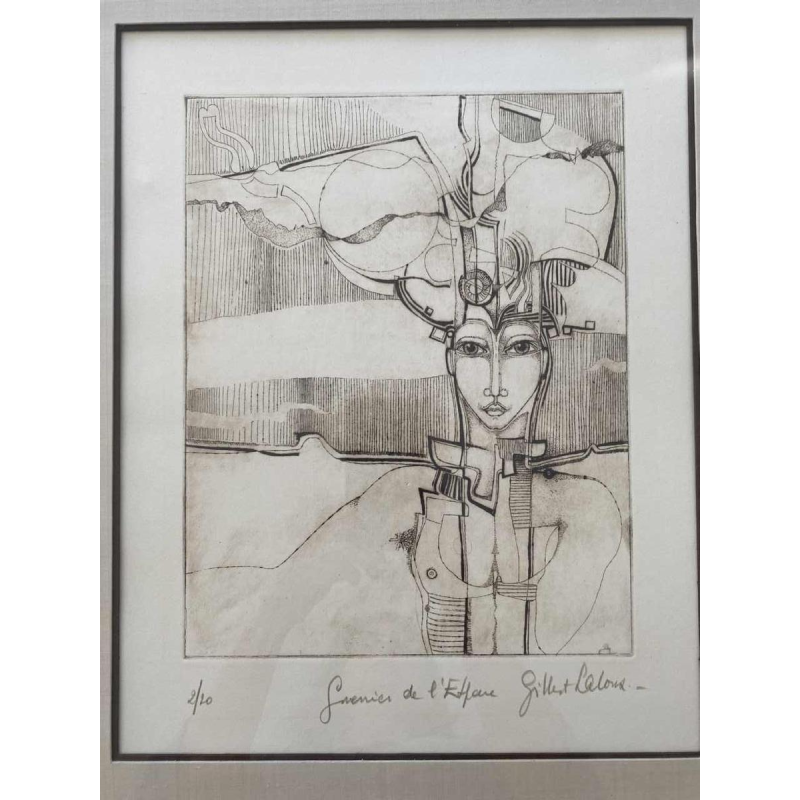 Gilbert Laloux, etching numbered 2/20 and titled