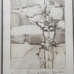 Gilbert Laloux, etching numbered 2/20 and titled