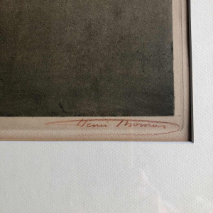 Henri Thomas "Cariatide" lithogravure 59/100 représentant un femme de profil, ca 1900