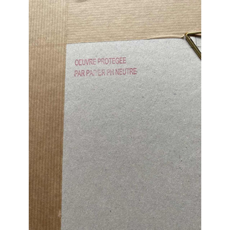 Henri Thomas ‘Cariatide’ lithograph 59/100 showing a woman in profile, ca 1900