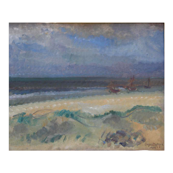 Edgard TYTGAT ' La tempête, La Panne ' tableau huile sur toile, 1925