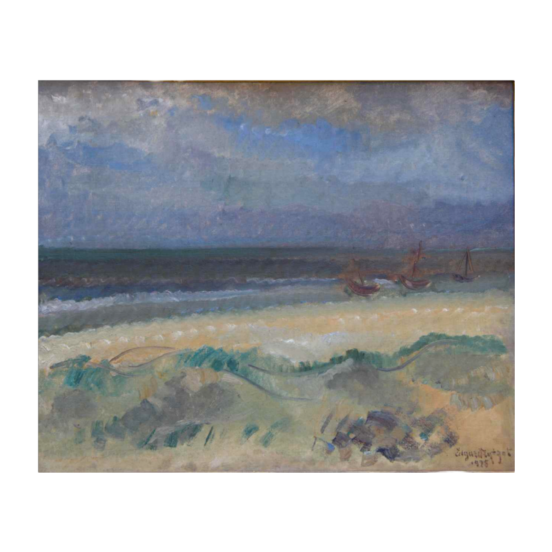 Edgard TYTGAT ' De storm, La Panne ' schilderij olieverf op doek, 1925