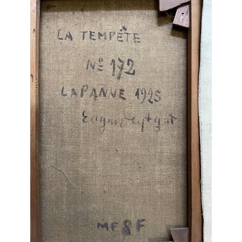 Edgard TYTGAT ' La tempête, La Panne ' tableau huile sur toile, 1925