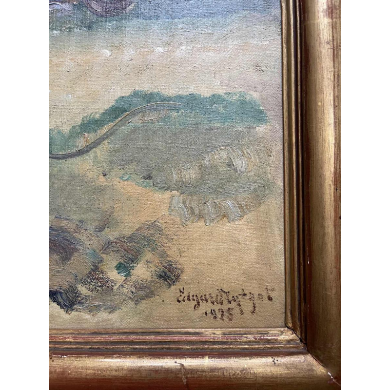 Edgard TYTGAT ' La tempête, La Panne ' tableau huile sur toile, 1925