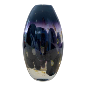 Louis Leloup, mauve blown crystal vase