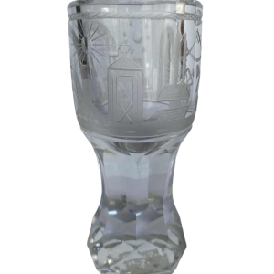 Verre maçonnique gravé, 19ème siècle