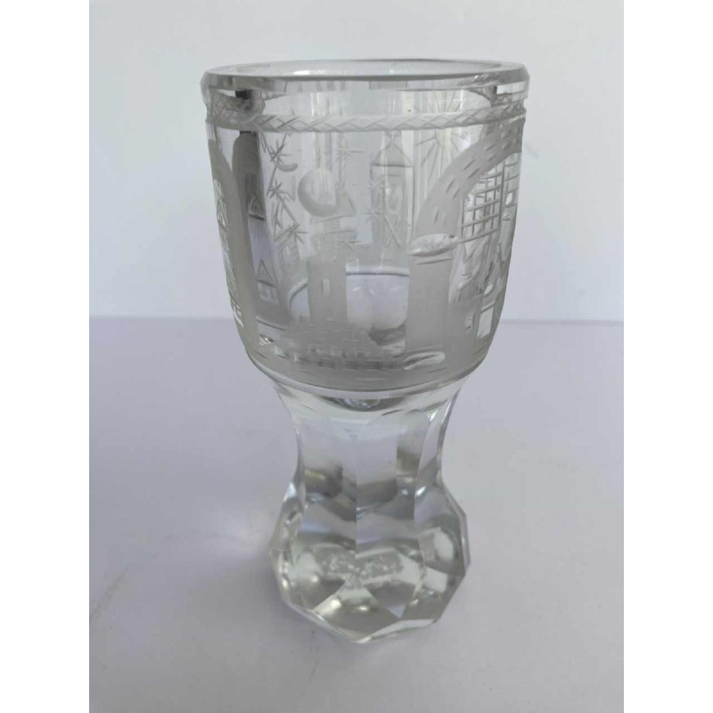 Engraved masonic glass