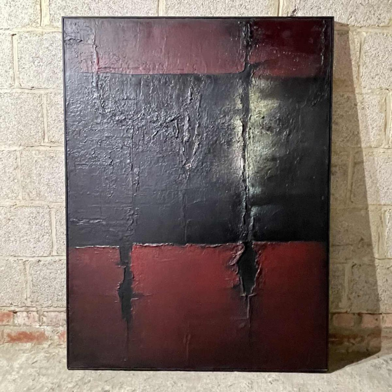 MACKOWIAK ERWIN "Tiss" Belgisch abstract schilderij, olieverf op doek, 1962