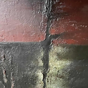 MACKOWIAK ERWIN "Tiss" Belgian abstract painting, oil on canvas, 1962