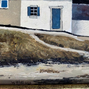 Jacques Wolmans Paysage maritime painting oil on panel, 20th c