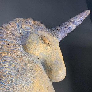 KATARZYNA NOWAK, Important Sculpture "UNICORN" Unicorn Horse Terracotta 2010s