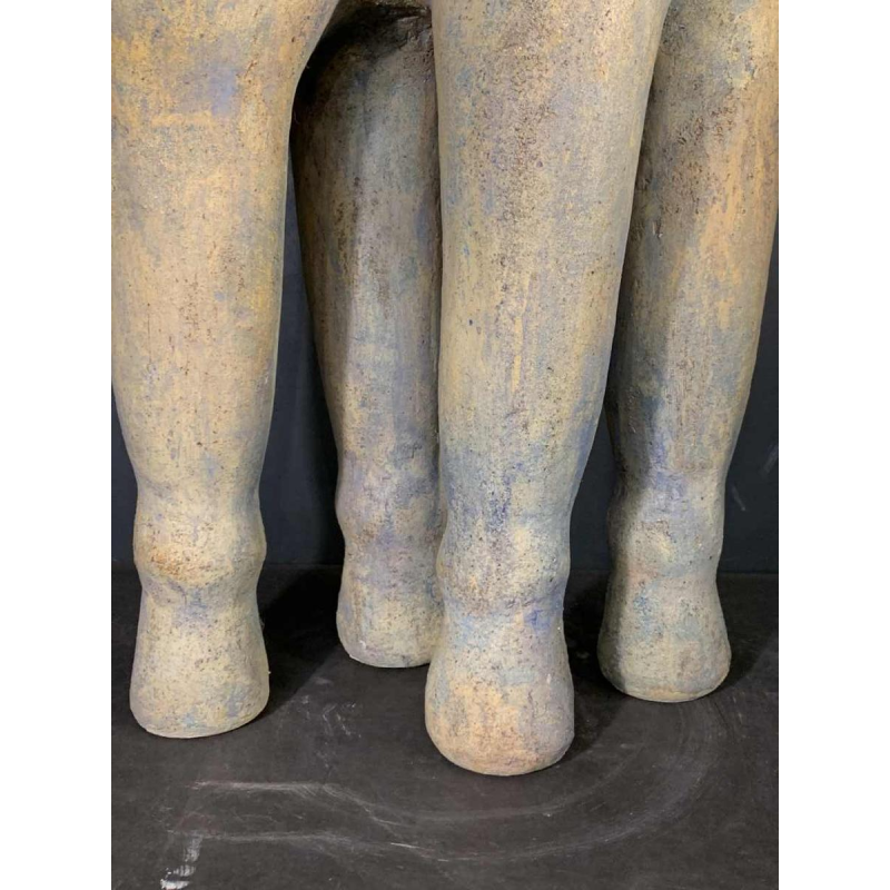 KATARZYNA NOWAK, Belangrijke sculptuur "UNICORN" Eenhorn Paard Terracotta 2010s