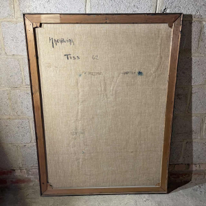 MACKOWIAK ERWIN "Tiss" Belgian abstract painting, oil on canvas, 1962