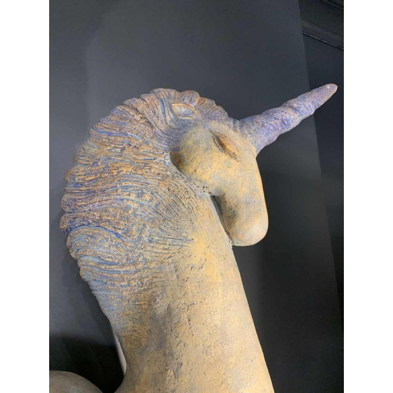 KATARZYNA NOWAK, Important Sculpture "UNICORN" Unicorn Horse Terracotta 2010s