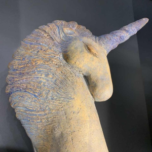 KATARZYNA NOWAK, Important Sculpture "UNICORN" Unicorn Horse Terracotta 2010s