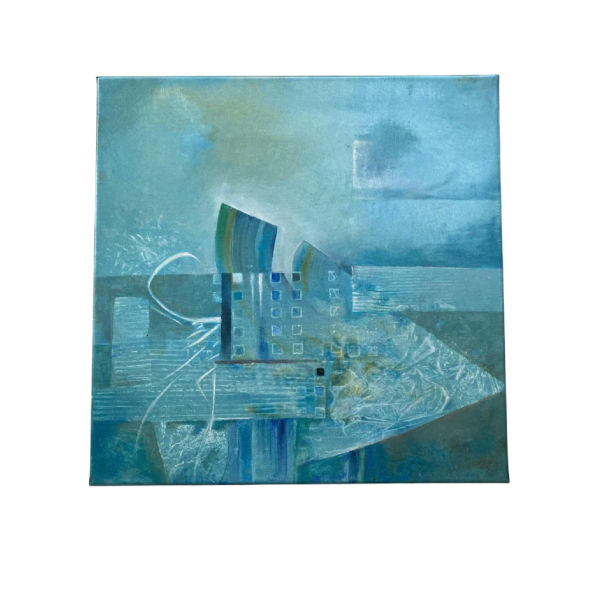 Jacques Zimmermann ‘Les quarillots’ abstract painting, oil on canvas