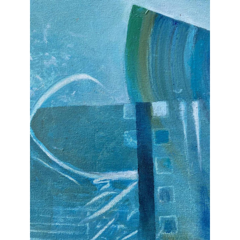 Jacques Zimmermann ‘Les quarillots’ abstract painting, oil on canvas