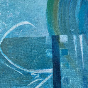 Jacques Zimmermann ‘Les quarillots’ abstract painting, oil on canvas