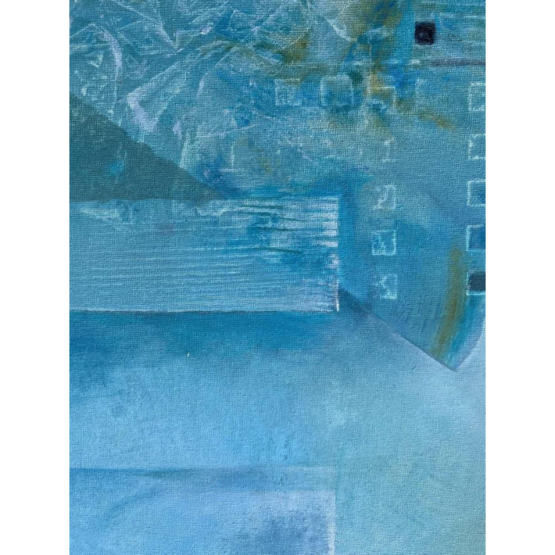 Jacques Zimmermann “Les quarillots” abstract schilderij, olieverf op doek