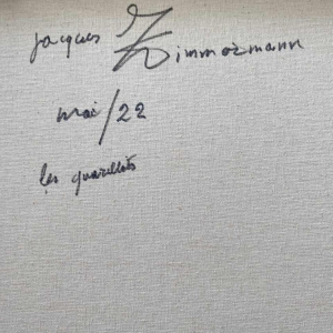 Jacques Zimmermann “Les quarillots” abstract schilderij, olieverf op doek