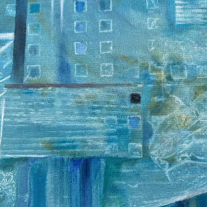 Jacques Zimmermann “Les quarillots” abstract schilderij, olieverf op doek