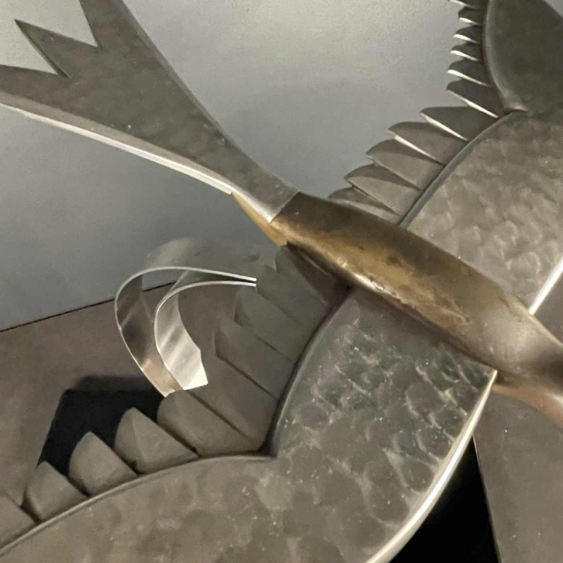 Sculpture Animalière Art Déco " Oiseau " Aluminium / Acier / Bronze, ca 1930s