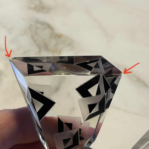 Karl Palda, Art Deco crystal liqueur service set, cubist decor, ca 1930