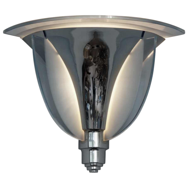 Petitot : a pair of French 1935 art deco corner wall sconces ... France