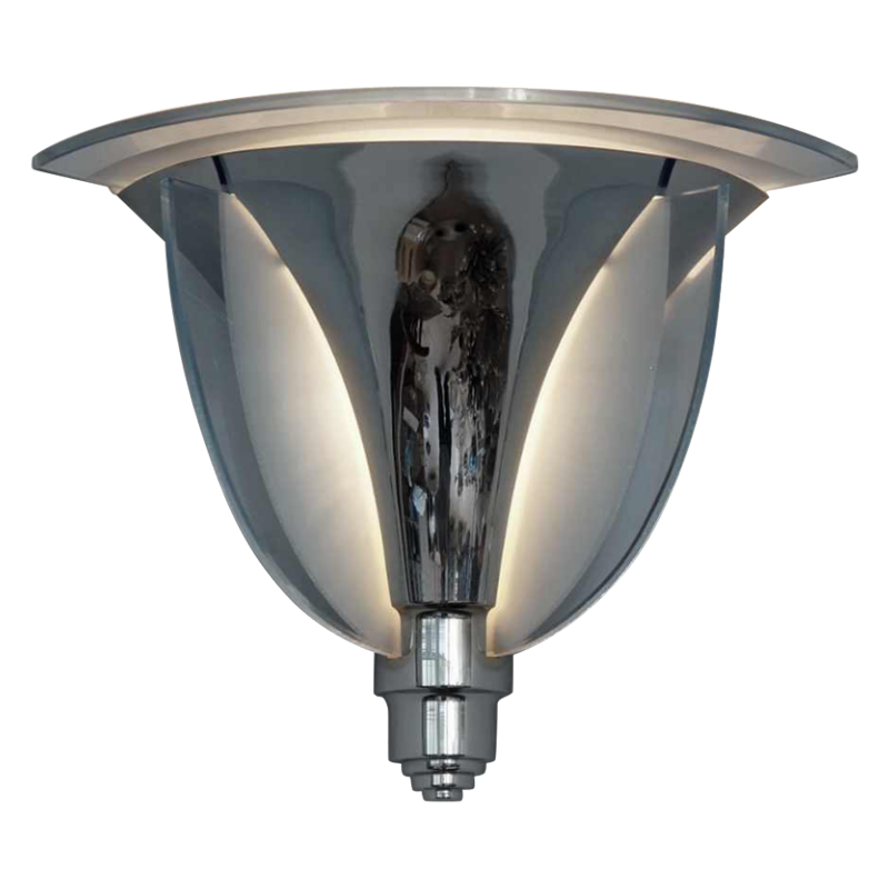 Petitot : a pair of French 1935 art deco corner wall sconces ... France