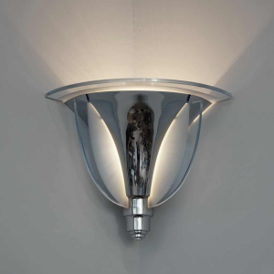 Petitot : a pair of French 1935 art deco corner wall sconces ... France