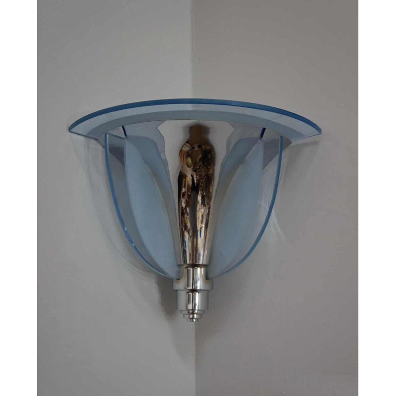 Petitot : paire d'appliques d'angle art déco, France 1935