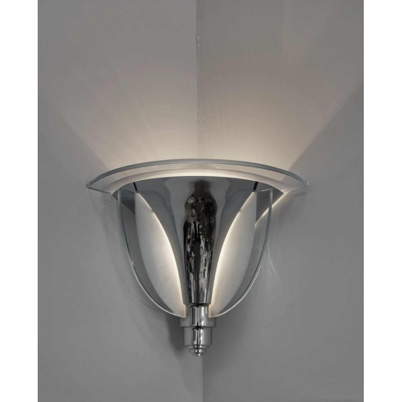 Petitot : paire d'appliques d'angle art déco, France 1935