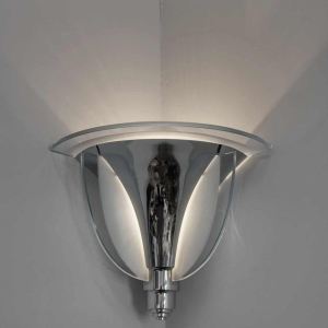 Petitot : a pair of French 1935 art deco corner wall sconces ... France