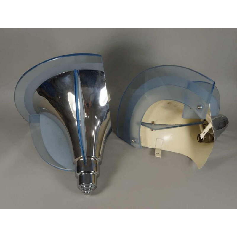 Petitot : paire d'appliques d'angle art déco, France 1935