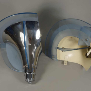 Petitot : a pair of French 1935 art deco corner wall sconces ... France