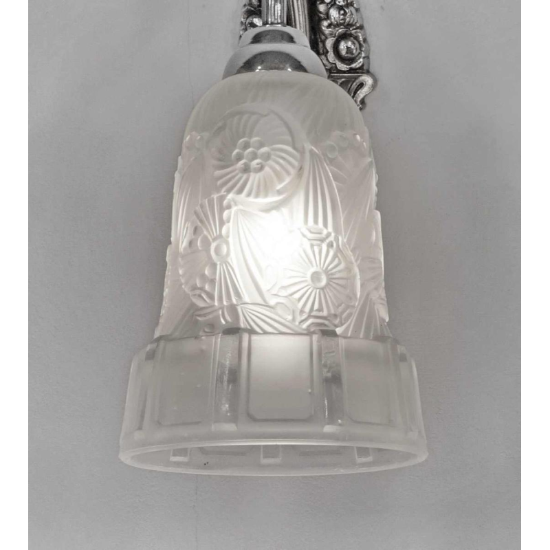 Hettier et Vincent : paire d'appliques art deco, 1930 France