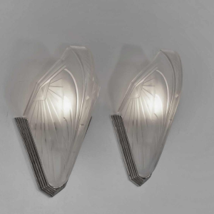 Jean Gauthier (EJG) : paire d'appliques art deco, 1930 France