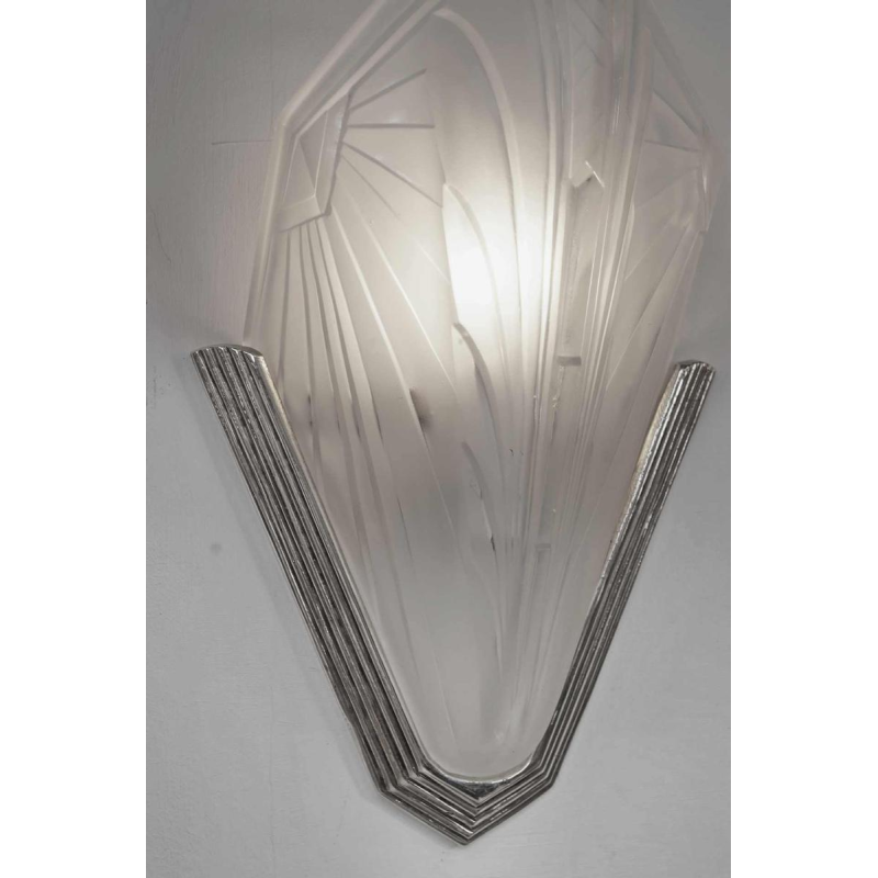 Jean Gauthier (EJG) : a pair of French art deco wall sconces, 1930 France
