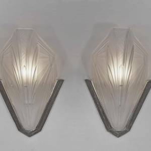 Jean Gauthier (EJG) : a pair of French art deco wall sconces, 1930 France