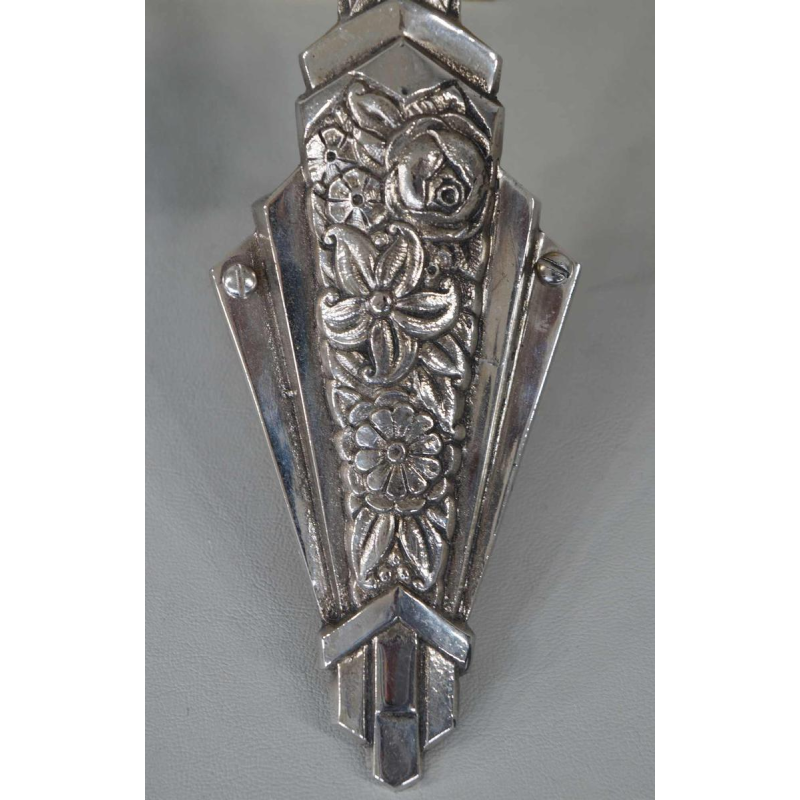 Muller frères : een paar Franse 1930 art deco wandlampen