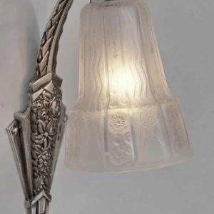 Muller frères : een paar Franse 1930 art deco wandlampen