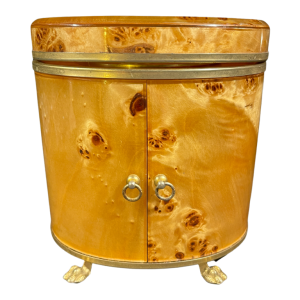 Rokerset, Italiaans ontwerp, wortelnotenhouten set in hars, jaren 1970