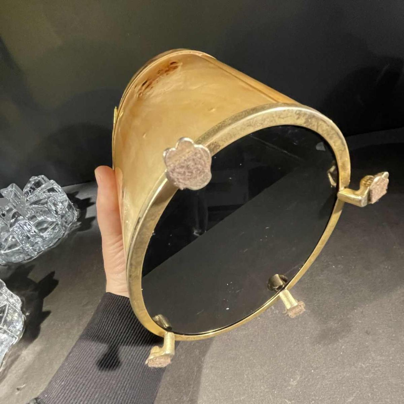 Nécessaire Fumeur, Design italien, loupe de noyer serties résine, 1970s