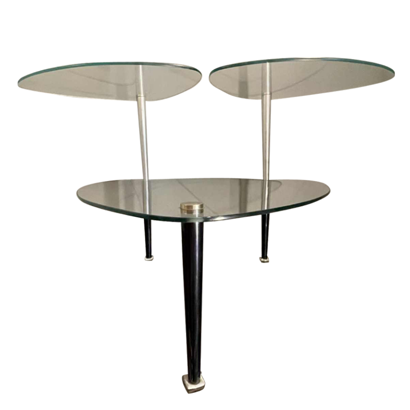 EDOARDO PAOLI, Table Basse / Présentoir de Magasin Modulable, 3 plateaux, 1950s
