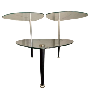 EDOARDO PAOLI, Table Basse / Présentoir de Magasin Modulable, 3 plateaux, 1950s