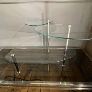 EDOARDO PAOLI, Table Basse / Présentoir de Magasin Modulable, 3 plateaux, 1950s