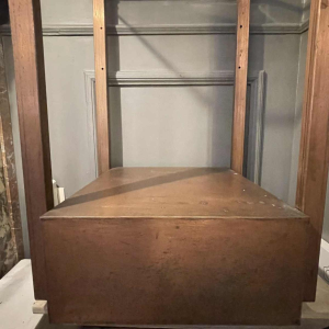 Vintage verlichte kolomplank, verkoperd staal, industrieel ontwerp, ca 1970