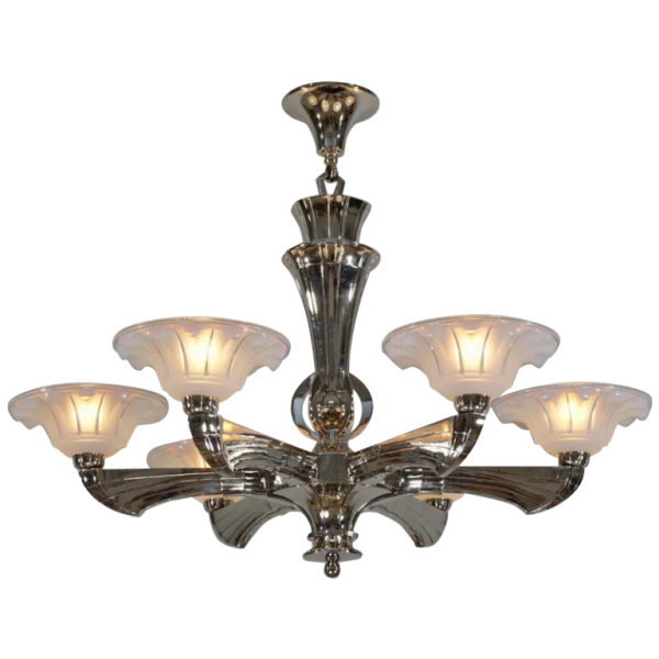 Jean Gauthier (EZAN) : Franse art deco kroonluchter 1930