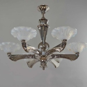 Jean Gauthier (EZAN) : French art deco chandelier, 1930 France