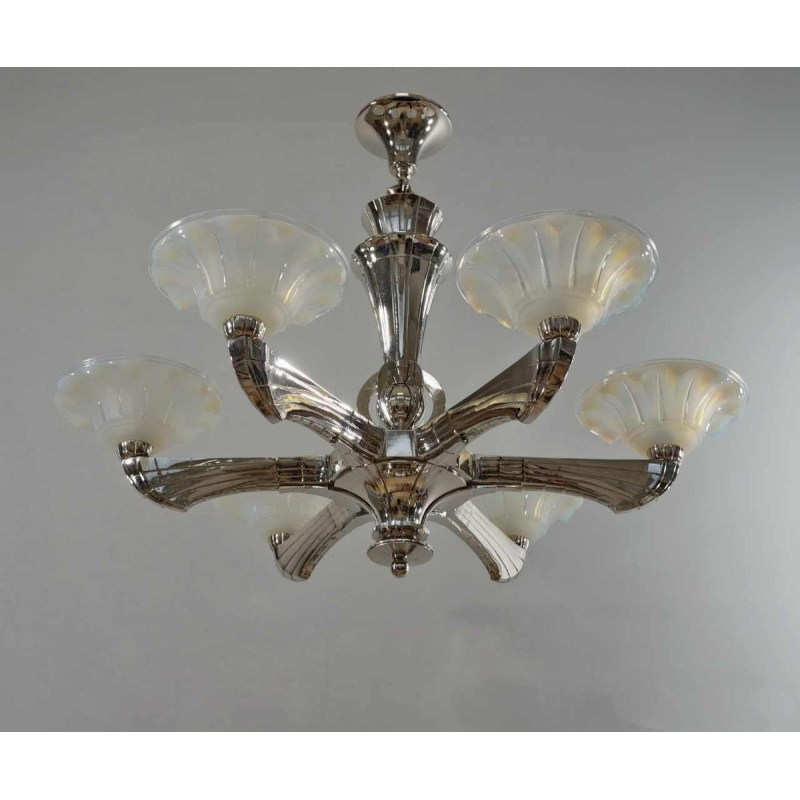 Jean Gauthier (EZAN) : Franse art deco kroonluchter 1930